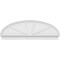 Ekena Millwork Elliptical 4 Spoke Architectural Grade PVC Combination Pediment, 72"W x 24-7/8"H x 2-3/4"P PEDPC072X250ELL04 - alternate 2